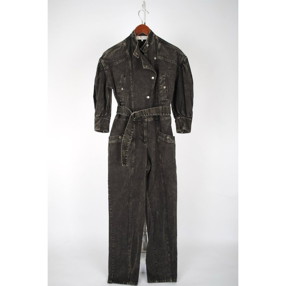 Sea New York Pants - NWT Sea New York Idun Belted Denim Cotton Jumpsuit in Graphite Size 6